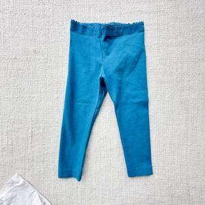 Tea Collection Teal Leggings VGUC 12-18mo